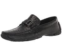 Donald Pliner Dacio Driver Men's Loafers, Slip-On Men's, All-Day Comfort, Casual Loafers, Penny, Stylish Men's Loafers, Black - Snake Print Leather, 9.5