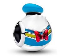 Donald the Duck Character Charm 925 Silver Charm Compatible with Pandora Charms, Trollbeads, Chamilia, Biagi and Many Other UK Charm Bracelets.