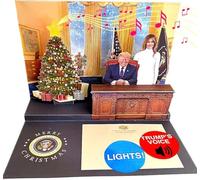 Donald Trump Christmas Card - Pop Up 3D President with Light, Sound & Talking Voice - Funny Xmas Gift Card for Men, Women, Mum, Dad, Husband, Wife, Friends