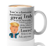 Donald Trump Coffee Mug for Auctioneer Auction Trad Trader Market Father Day Dad Easter Birthday President Conservative Republicans 11 Oz