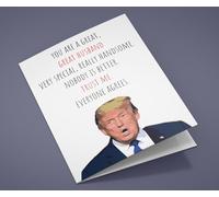 Donald Trump 'Great Husband' Speech Birthday/Valentine's Day Greetings Card 125mm x 178mm Including Envelope GC1009