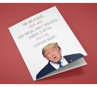 Donald Trump 'Great Wife' Speech Birthday/Valentine's Day Greetings Card 125mm x 178mm Including Envelope GC1010