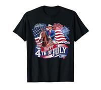 Donald TRUMP Happy 4th of July for patriots American Flag US T-Shirt