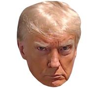 Donald Trump (Mug Shot) Celebrity Mask, Flat Card Face, Fancy Dress Mask