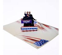 Donald Trump Patriotic Defiant Pop-Up Card - 3D Birthday and Greeting Card With Historic 3D Scene