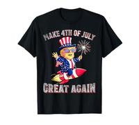 Donald Trump Patriotic Firework Make 4th Of July Great Again T-Shirt