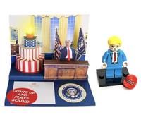 Donald Trump Pop-Up Birthday Card with Light, Sound & Voice - Humorous Greeting with Mini Trump Figure - Novelty Gift for Adults, Men & Women