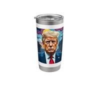 Donald Trump Post-Impressionism Art Movement Portrait Stainless Steel Insulated Tumbler