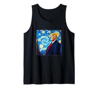 Donald Trump Starry Night Art Van Gogh Style political Tank Top
