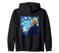 Donald Trump Starry Night Art Van Gogh Style political Zip Hoodie