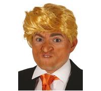 Donald Trump Style Blonde President Wig Funny American Fancy Dress USA Accessory