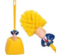 Donald Trump Toilet Brush with Holder, Funny Bathroom Toilet Cleaning Brush, Novelty Gifts for Bathroom Cleaning (A1)