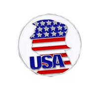 Donald Trump USA Flag Silhouette Enamel Lapel Pin American Map Design Patriotic Badge Jacket Backpack Accessory Gift 3.5cm x 3.5cm
