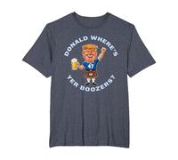 Donald Where's Your Boozers Scotland We'll Be Coming T-Shirt, Men's Big and Tall, Heather Blue, 3X Tall
