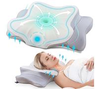 DONAMA Cervical Pillow for Neck and Shoulder,Contour Memory Foam Pillow,Ergonomic Neck Support Pillow for Side Back Stomach Sleepers with Pillowcase-Standard Size
