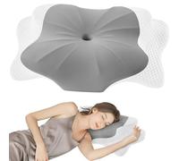 DONAMA Cervical Pillow for Sleeping, Contour Memory Foam Pillow for Neck and Shoulder Support, Ergonomic Neck Pillow for Side Back Stomach Sleepers, Bed Pillows with Cooling Silk Pillowcase