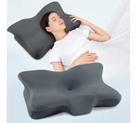 DONAMA Cervical Pillow for Neck and Shoulder,Contour Memory Foam Pillow,Cooling Contour Pillow for Neck Relief Support,Ergonomic Neck Support Pillow for Side Back Stomach Sleepers with Pillowcase Gift