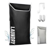 DONAQ Hanging Laundry Hamper Bag XL 40x22", Space Saving over the Door Storage Bags, Behind the Door Hampers for Dirty Clothes & Wall Mounted Basket for Bathroom, Organizer for Small Room Spaces RV