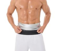 Donason Waist Trainer for Men Workout Slimming Sweat Belt Tummy Control Sauna Waist Trimmer for Weight Loss Body Shaper Fitness Gym Corset Back Lumbar Support Belly Fat Burner