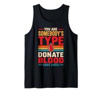 Donate Blood Donor Humor Red Drop Donation Tank Top