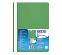 DONAU 1702001PL-06 Plastic File Folder A4 Green Plastic Polypropylene 120/180 µm with Transparent Lid for Office and School Capacity Approx. 200 Sheets Pack of 10