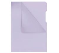 DONAU 1784095PL-23 File Sleeves Type L DIN A4 / Purple / Polypropylene Hard Film 180 μm / Side Open Transparent Crystal Clear Pockets / Pack of 100