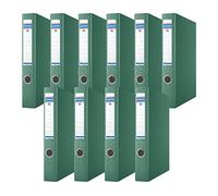 DONAU 3934001PL-06 Ring Binder/Green | 4-D-Ring Mechanism 30 mm DIN A4 Ring Binder Cardboard/Plastic | Made of 1.9 mm Thick Cardboard with Eco PP 100µ | Pack of 10