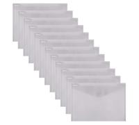 Donau Document Wallet with Fastening, A4, Pack of 12, Transparent Grey, Press Stud Document Folder, Polypropylene Eco/Plastic, 180 μm