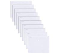 Donau Document Wallet with Fastening, C5, Pack of 10, Transparent, Popper Document Folder, Polypropylene Eco/Plastic, 180 μm