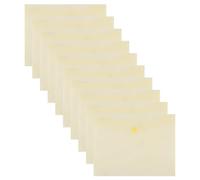 Donau Document Wallet with Fastening, C5 Pack of 10, Transparent Yellow, Press Stud Document Folder, Polypropylene Eco/Plastic, 180 μm