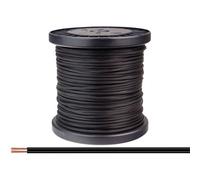 Donau Elektronik Strand 2x0.14mm² Black Plastic Insulated 100m