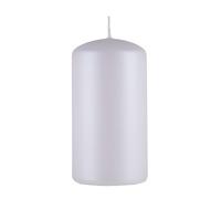 Donau Home Candle Pillar Standard Varnish 60 x 115 mm White Metallic Matt Decorative Candles Wax Paraffin Candle for Decoration