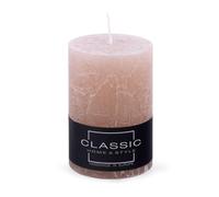 DONAU Home Pillar Candles Rustic Candle/Powder Pink / 1 Piece / 10 x Diameter 7 cm Unscented/for Decoration in The Living Room, Bathroom / 49 Hours Burning Time/Decorative Candles Wax Candle /