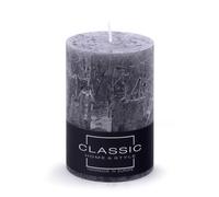 DONAU Home Pillar Candles Rustic Candle/Taupe Graphite / 1 Piece / 10 x Diameter 7 cm Unscented/for Decoration in The Living Room, Bathroom / 49 Hours Burning Time/Decorative Candles Wax Candle