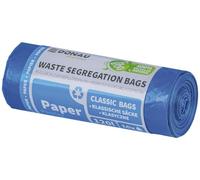 DONAU HOME Rubbish Bin 120 L x 10 Bin Bags, Blue, for Paper, LDPE, 1 Roll