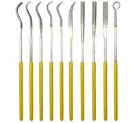 Donau Needle Files 10pcs Diamond-Coated for Hard Materials 140mm