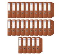 Donau Master Folder Wide Pack of 25 / DIN A4 / 7.5 cm / 25 Pieces/Copper/Plastic Cover PP/Carton Paper Slotted Folder Office Folder Ring Binder/Green Dot