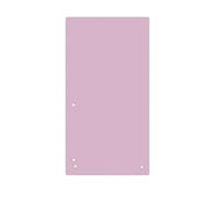 DONAU Pack of 100 Divider Strips/Colour: Pink / 1/3 A4 Made from 190 g/m² Recycled Cardboard / 4 Punched / 23.5 x 10.5 cm/Perforated/Dividers/Index/Dividers/Made in EU