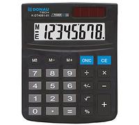 DONAU Tech K-DT4081-01 8-Digit Calculator Root Function 134 x 104 x 17 mm Black with 8-Digit Display Dual Power Solar Battery Operated Compact Design