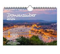 Donauzauber DIN A5 Calendar for 2026 River Danube Gift Set Contents: 1 x Calendar, 1 x Christmas Pendant, 1 x Greeting Tag (Total 3 Pieces)