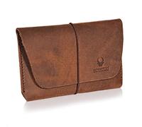 DONBOLSO Passport Holder Miami I Leather Travel Organiser I Travel Case Folder and Wallet for Men and Women I Genuine Leather Passport Cover I Black, Document Wallets