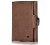 DONBOLSO Wallet NextGen I Modern Slim Wallet with Coin Pocket I Trifold Purse with RFID Protection I up to 11 Cards I Genuine Leather Credit Card Holder for Men and Women I Brown Vintage