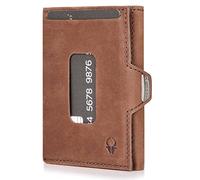 DONBOLSO Wallet XS I Modern Card Holder Without Coin Pocket I Up to 8 Credit Cards I Slim Wallet with RFID Protection I Genuine Leather Mini Purse for Men & Women I Brown Vintage