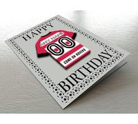 DONCASTER ROVERS FC FOOTBALL BIRTHDAY CARD - CUSTOMISED FOOTBALL SHIRT THEMED FRIDGE MAGNET BIRTHDAY CARD - THE BEST A FAN CAN GET!