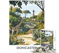 Doncaster Zoo Giraffe Jigsaw for Teenagers 1000 Pieces Improve Mental Performance Effectively Gentle Relaxing Leisure Game (50X75cm)