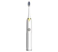 Doncic077 Battery Soft Bristle Electric Toothbrushes,9500 Times/Min Acoustic Cleaning，3 Replacement Brush Heads,Battery Charging Toothbrush for Adults, for Men Women (White)