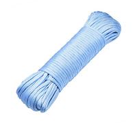 DonDon 98 ft - 30 m nylon cord Paracord survival DIY rope cord for outdoor camping activities 0.6 inch - 4 mm - 7 strands light blue