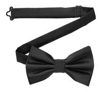 DonDon bow tie men handmade silk look 12 x 6 cm bow tie Black
