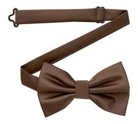 DonDon bow tie men handmade silk look 12 x 6 cm bow tie Dark brown