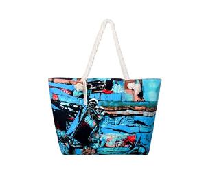 DonDon Large Beach bag for women with zip Waterproof Pool bag holiday bag Abstract Art